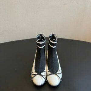 Chanel Lambskin & Knit Trainers Shoes
