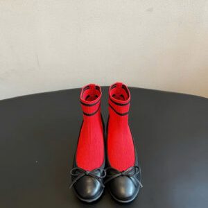 Chanel Lambskin & Knit Trainers Shoes