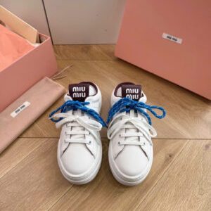 Miu Miu Pre-Owned Double Lace Sneaker Mule