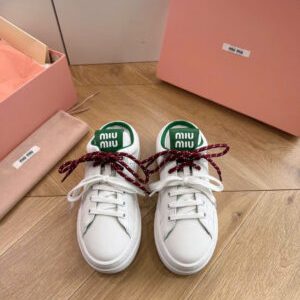 Miu Miu Pre-Owned Double Lace Sneaker Mule