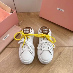 Miu Miu Pre-Owned Double Lace Sneaker Mule