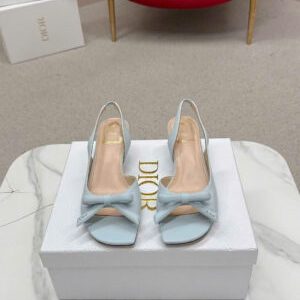 Dior Bow Heeled Slingback Sandal Soupir 4.5cm