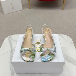 Dior Bow Heeled Slingback Sandal Soupir 4.5cm