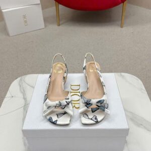 Dior Bow Heeled Slingback Sandal Soupir 4.5cm