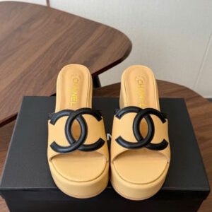Chanel Coco Wedge Heel Sandals