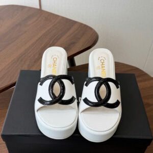 Chanel Coco Wedge Heel Sandals