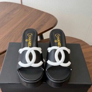 Chanel Coco Wedge Heel Sandals