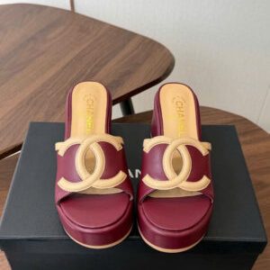 Chanel Coco Wedge Heel Sandals