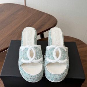 Chanel Coco Wedge Heel Sandals