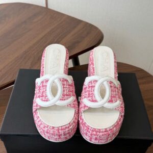 Chanel Coco Wedge Heel Sandals