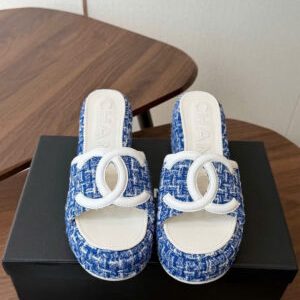 Chanel Coco Wedge Heel Sandals