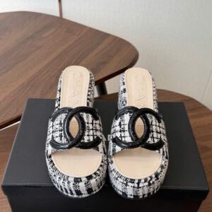 Chanel Coco Wedge Heel Sandals
