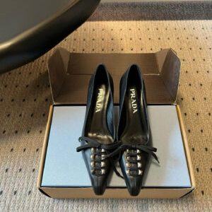 Prada Antiqued Leather Pumps
