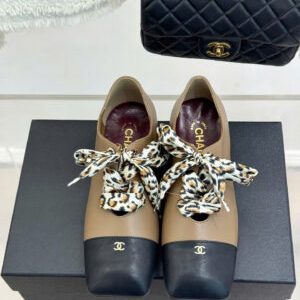 Chanel Coco Two Tone Flat Shoes