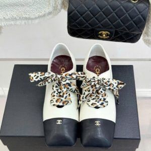 Chanel Coco Two Tone Flat Shoes