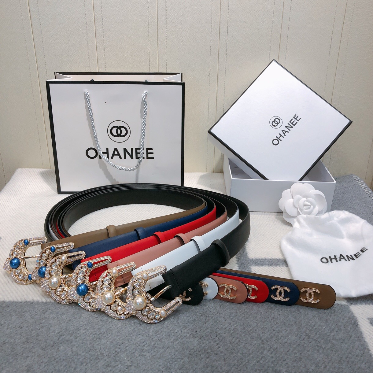 Chanel New Plain Weave Leather Soft Belt