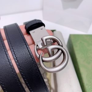 Gucci Marmont Thin Reversible Thin Belt Metlal Buckle
