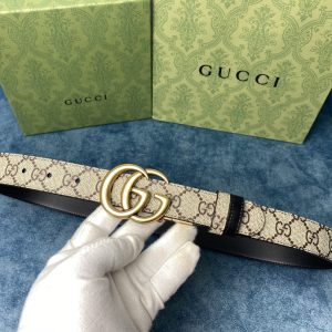 Gucci Marmont Thin Belt Double G Buckle