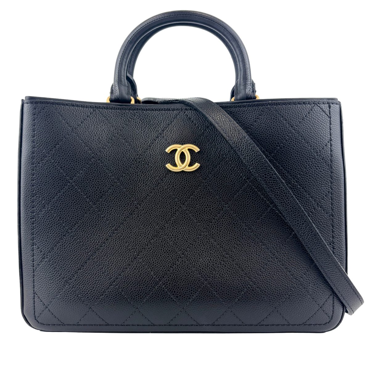 Black Bullskin Shopping Bag AGHW