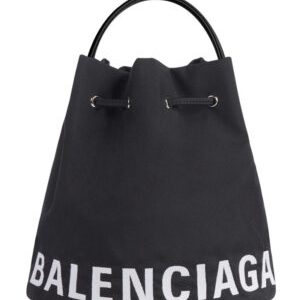 Balenciaga Wheel XS Drawstring Bucket Black