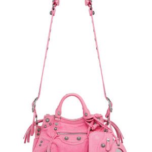 Balenciaga Neo Cagole XS Handbag In Denim Pink
