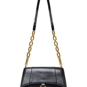 Balenciaga Downtown Small Shoulder Bag With Chain Black