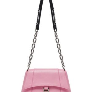 Balenciaga Downtown Small Shoulder Bag With Chain Pink