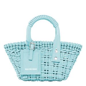 Balenciaga Bistro XXS Basket With Strap Light Blue