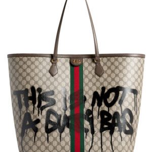 Balenciaga Hacker Graffiti Large Tote Bag Dark Coffee