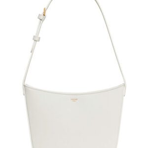 Celine Medium Celine Croque Bag In Shiny Calfskin Cream