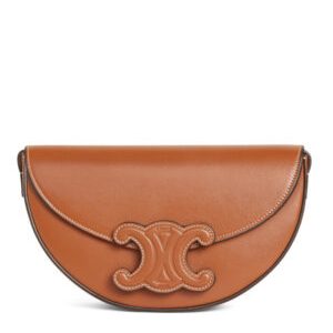 Celine Besace Cuir Triomphe In Smooth Calfskin Coffee
