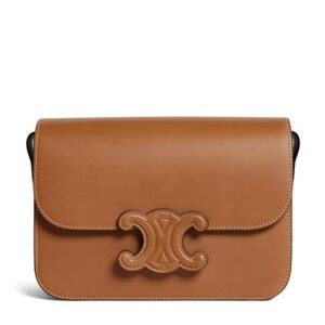 Celine Classique Cuir Triomphe Bag In Natural Calfskin Coffee