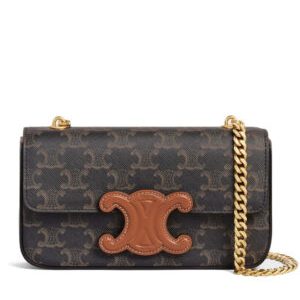 Celine Chain Shoulder Bag Cuir Triomphe 199242 Henna