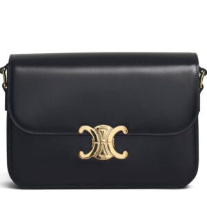 Celine Medium Triomphe Bag In Shiny Calfskin