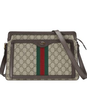 Gucci GG Supreme medium shoulder bag 523354 Dark Coffee