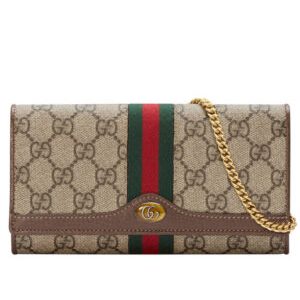 Gucci Ophidia GG chain wallet 546592 Dark Coffee