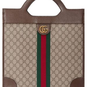 Gucci Ophidia GG medium top handle tote 547941 Dark Coffee