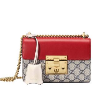 Gucci Padlock Small GG Shoulder Bag 409487 Red