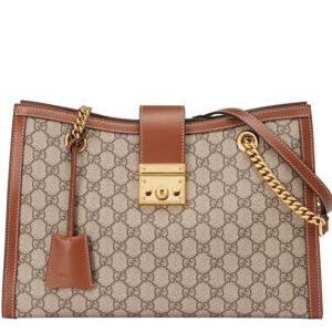 Gucci Padlock medium GG shoulder bag 479197 Coffee