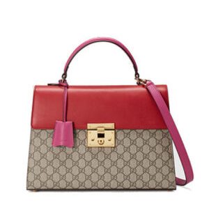 Gucci Padlock Signature Top Handle Red