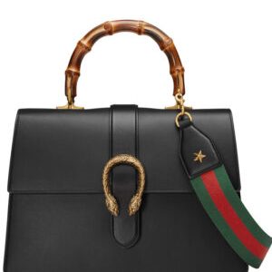 Gucci Women’s Dionysus Leather Top Handle Bag 421999 Black