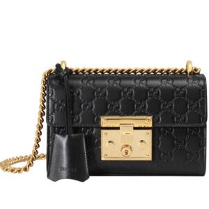 Gucci Padlock Signature Shoulder Bag 409487 Black
