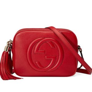 Gucci Soho small leather disco bag 308364 Red