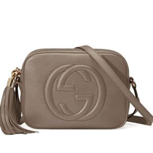Gucci Soho small leather disco bag 308364 Silver Gray