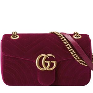 Gucci GG Marmont Velvet Shoulder Bag 443497 Peachblow
