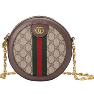 Gucci Ophidia mini GG round shoulder bag 550618 Dark Coffee