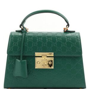 Gucci Padlock small Gucci Signature top handle bag 453188 Green