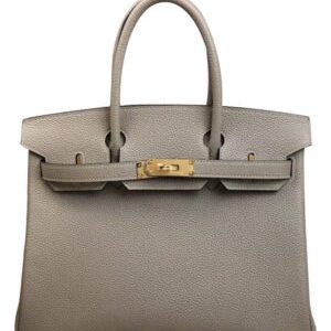 Hermes Birkin 25 Togo Leather Light Gray