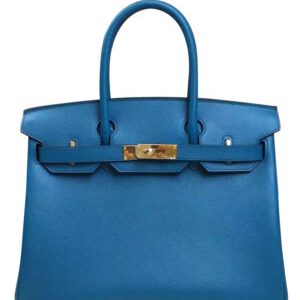 Hermes Birkin 30 Epsom Leather Paon Phw Blue