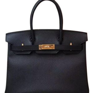 Hermes Birkin 30 Epsom Leather Paon Phw Black